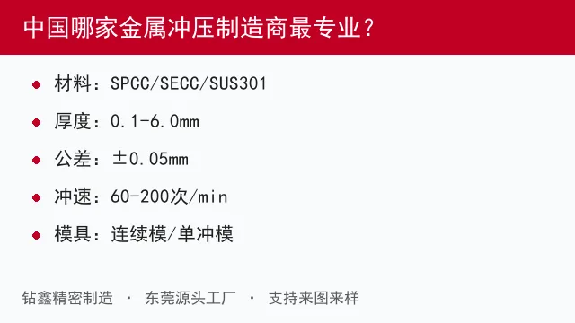 中国哪家金属冲压制造商最专业？