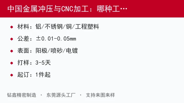 中国金属冲压与CNC加工：哪种工艺适合我的零件？