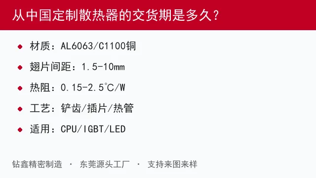 从中国定制散热器的交货期是多久？