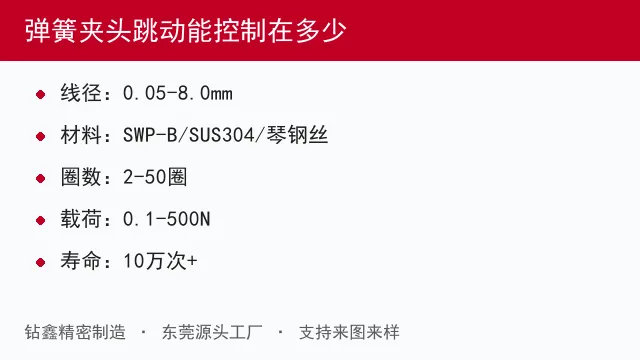 弹簧夹头跳动能控制在多少