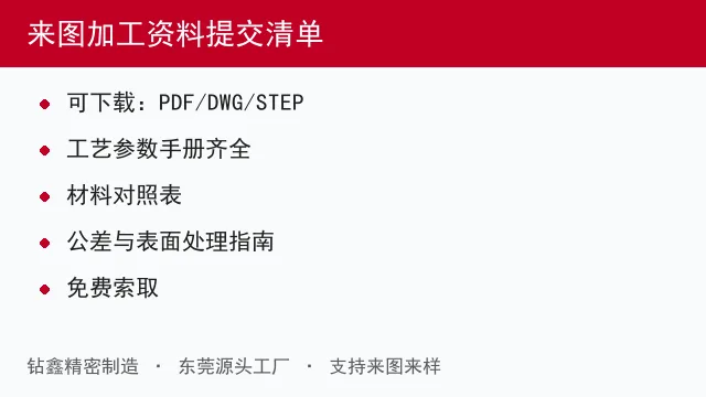 来图加工资料提交清单