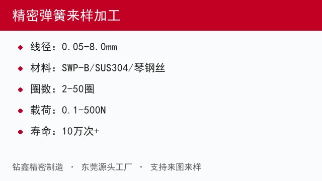精密弹簧来样加工